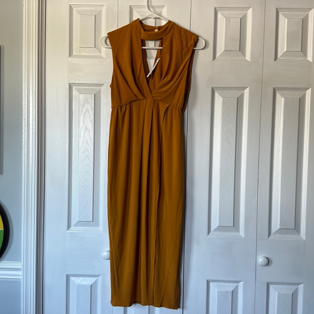 ASOS maternity dress, size 8 mustard color